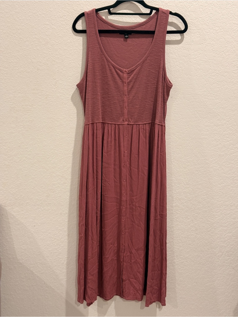 Frye Dusty Rose Sleeveless Button-Front Maxi Dress